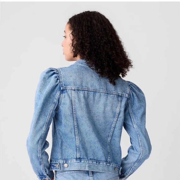 Gap Puff Sleeve Denim Jacket *NWT* - Picture 6 of 9